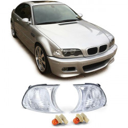 irányjelző fehér átlátszó kristály Pár BMW 3ER E46 Coupe 99-01