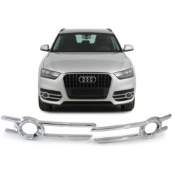 ködlámpa keret króm Audi Q3 8U facelift 14-től