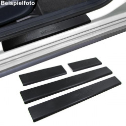 Rozsdamentes acél küszöbdíszek Exclusive Fekete VW Polo 9N3 5 ajtós 05-09