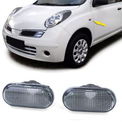 oldalsó ívek füstszínű Fekete Pár Nissan Micra K12 03-09