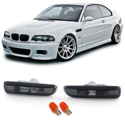 Átlátszó üveg oldalsó ívek Fekete füstszínű BMW 3ER E46 98-03