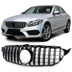 Sport hűtőrács Fekete Króm Mercedes C Class W205 S205 13-18