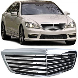 RACES hűtőrács (Sport) Mercedes S Class W221 Facelift 09-13-hoz, króm