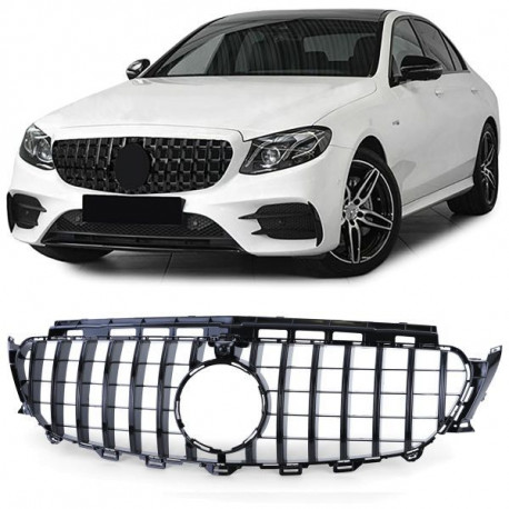 Body kitek és vizuális kiegészítők Sport hűtőrács fényes Fekete Mercedes E Class W213 S213 16-20 | race-shop.hu