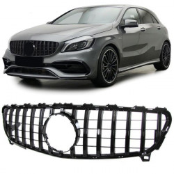 Sport hűtőrács fényes Fekete Mercedes A Class W176 Facelift 15-18
