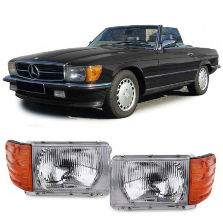 Világítás fényszórók LWR-rel Jobb + bal teljes készlet Mercedes SL R107 SLC C107 | race-shop.hu