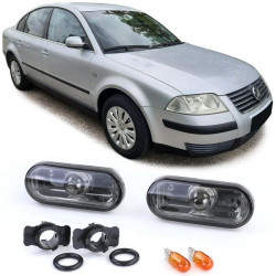 Átlátszó üveg oldalsó ívek Króm Fekete füstszínű VW Golf 3 4 Vento Bora Passat