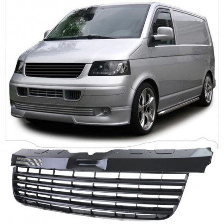 Body kitek és vizuális kiegészítők hűtőrács Embléma nélkül fényes Fekete VW Bus T5 03-09 Transporter | race-shop.hu
