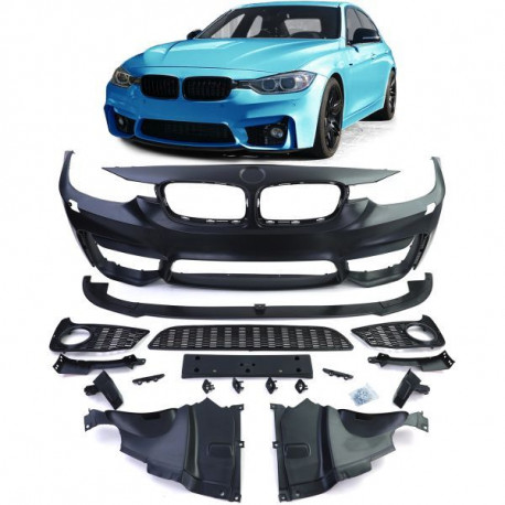 Body kitek és vizuális kiegészítők Sport első lökhárító + spoiler elem BMW 3 Series F30 F31 F80 11-19 | race-shop.hu