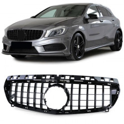 Sport hűtőrács fényes Fekete Mercedes A Class W176 12-15