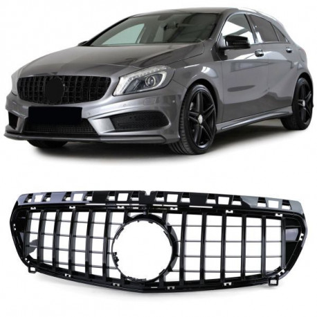 Body kitek és vizuális kiegészítők RACES hűtőrács (Sport) Mercedes A Class W176 12-15-höz, fekete | race-shop.hu