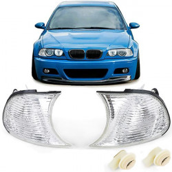 irányjelző fehér kristály Pár BMW 3 Series E46 Coupe 98-01