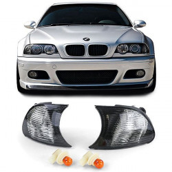 irányjelző Fekete füstszínű kristály kinézet BMW 3 Series E46 Coupe 99-01