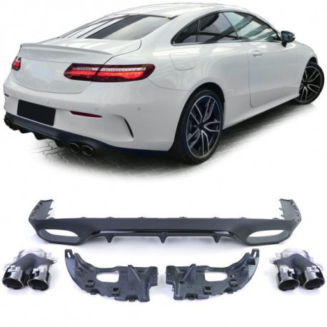 Body kitek és vizuális kiegészítők hátsó diffúzor kipufogóvégekkel sport Mercedes E Coupe C238 AMG Line | race-shop.hu