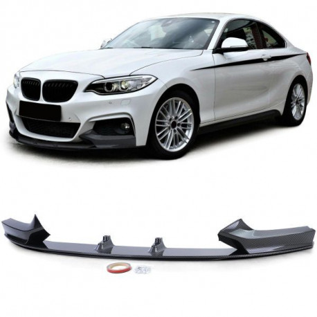 Body kitek és vizuális kiegészítők első spoiler ajak sport karbon kinézet BMW 2 Series F22 F23 13-tól | race-shop.hu