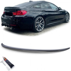 Sport hátsó spoiler ajak fényes Fekete BMW 4 Series F36 Gran Coupe 14-től