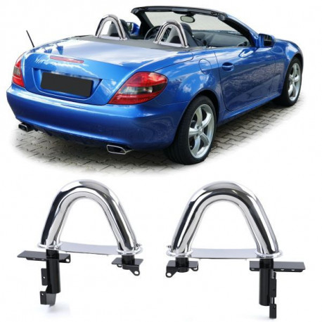 Body kitek és vizuális kiegészítők bukókeret roadster Rozsdamentes acél (csiszolt) Mercedes SLK R171 04-11 | race-shop.hu