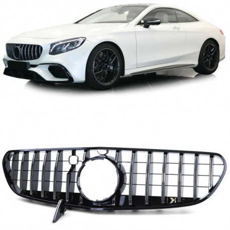 Body kitek és vizuális kiegészítők Sport hűtőrács Króm Fekete Mercedes S Coupe C217 Convertible A217 17-től | race-shop.hu