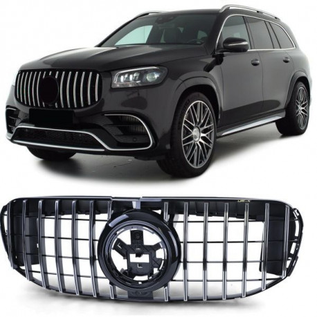 Body kitek és vizuális kiegészítők RACES hűtőrács (Sport) Mercedes GLS X167 from 19-hez, fényes fekete króm | race-shop.hu