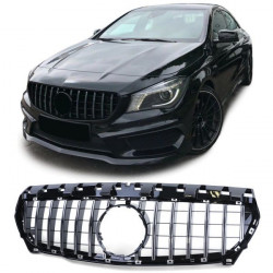Sport hűtőrács Króm fényes Fekete Mercedes CLA C117 pre-facelift 13-16