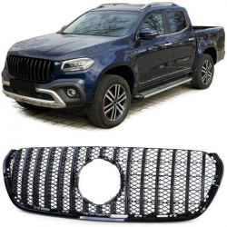 Sport hűtőrács fényes Fekete Mercedes X Class W470 17-20