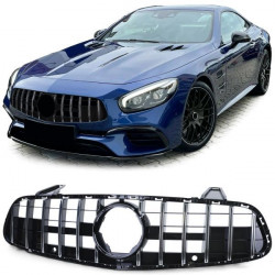 Sport hűtőrács Króm fényes Fekete Mercedes SL R231 facelift 16-tól