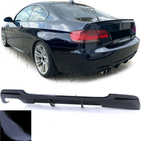 Body kitek és vizuális kiegészítők hátsó diffúzor performance fényes Fekete dupla kimenet BMW 3 Series E92 E93 | race-shop.hu