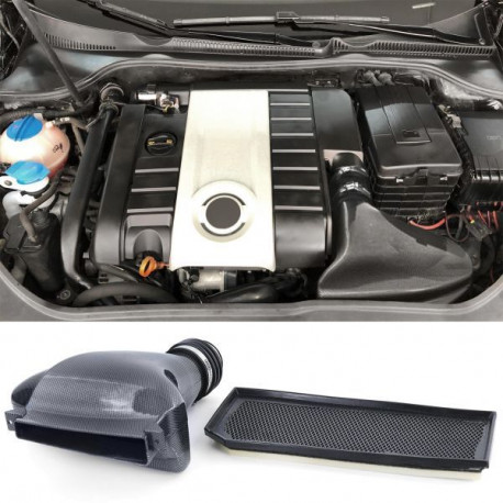 Sport levegőszűrő készlet Légszűrő airbox légbeömlő karbon kinézet Ram Air VW Golf 5 2.0 GTI 03-08 | race-shop.hu