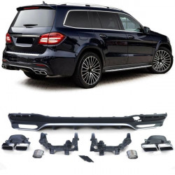 hátsó sport diffúzor készlet kipufogóvégekkel Króm Mercedes GLS X166 15-19