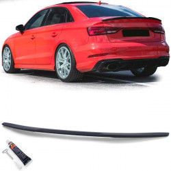 Sport hátsó spoiler ajak Fekete matt Audi A3 S3 RS 8V Sedan 13-21