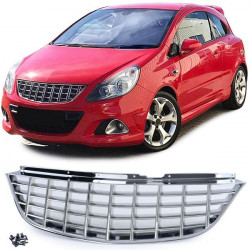 Sport hűtőrács Embléma nélkül Króm Opel Corsa D 06-10