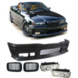 Sport bumper hűtőrács átlátszó üvegű ködlámpa 3er BMW E36