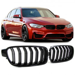 Sport hűtőrács dupla ív fényes Fekete BMW F30 F31 11-19