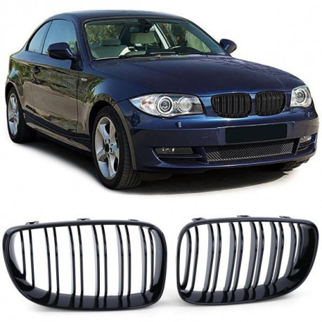 Body kitek és vizuális kiegészítők RACES hűtőrács (Double Bar Performance) BMW E81 E82 E87 E88 LCI-hez, fényes | race-shop.hu
