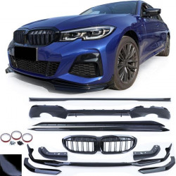 Bodykit Spoiler Grill Diffuser Performance fényes Fekete BMW 3 Series G20