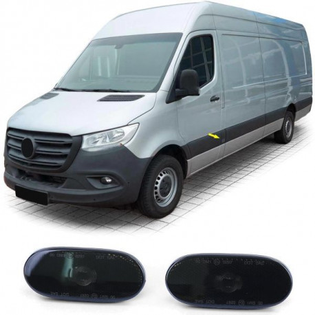 Világítás LED oldalsó ívek Fekete 2 darab Mercedes Sprinter B906 06-16 907 910 18-tól | race-shop.hu