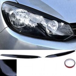 Fényszóró keretek evil eye fényes Fekete VW Golf 6 08-12