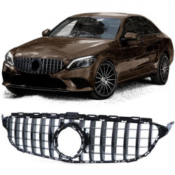 Sport hűtőrács fényes Fekete Mercedes C Class W205 S205 18-21