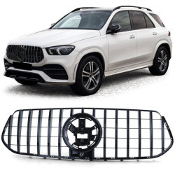 RACES hűtőrács (Sport) Mercedes GLE SUV V167 from 18 with Sport Package-hez, fényes fekete
