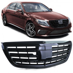Sport hűtőrács fényes Fekete Mercedes S W222 Night Vision 13-20
