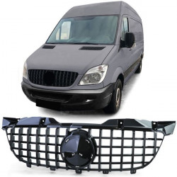 Sport hűtőrács fényes Fekete Mercedes Sprinter W906 prefacelift 06-13