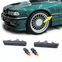 RACES oldalsó irányjelzők BMW 7 Series E38 94-01-hez, fekete-füstös