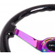 Kormányok 3 küllős sportkormány NRG, 350mm, fa, galaxy hatás, 75mm mélység, fekete/neon/barna | race-shop.hu