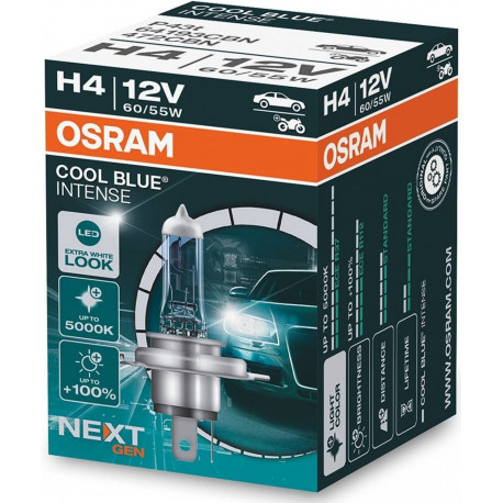 Izzók és xenonlámpák Osram halogén fényszóró lámpák COOL BLUE INTENSE (NEXT GEN) H4 (1db) | race-shop.hu
