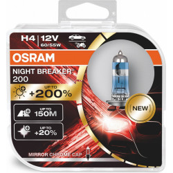 Osram halogén fényszóró lámpák NIGHT BREAKER 200 H4 (2db)