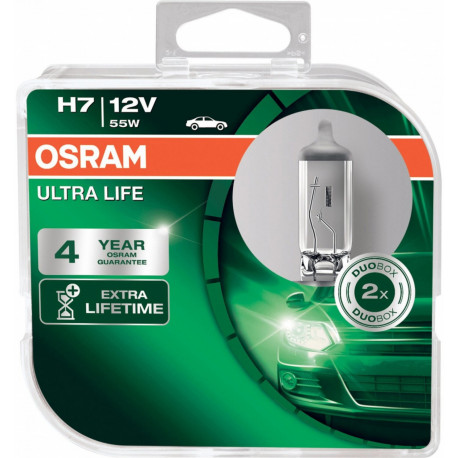 Izzók és xenonlámpák Osram halogén fényszóró lámpák ULTRA LIFE H7 (2db) | race-shop.hu