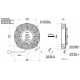 Ventillátorok 12V Univerzális elektromos ventillátor SPAL 190mm - szívó, 12V | race-shop.hu