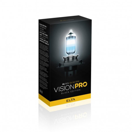 Izzók és xenonlámpák ELTA VISION PRO 180 Black Edition 12V 60/55W halogén fényszórók P43t H4 (2db) | race-shop.hu