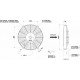 Ventillátorok 12V Univerzális elektromos ventillátor SPAL 225mm - szívó, 12V | race-shop.hu