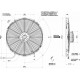 Ventillátorok 12V Univerzális elektromos ventillátor SPAL 385mm - szívó, 12V | race-shop.hu